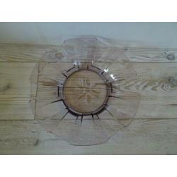 Brocante Lila fruitschaal glas