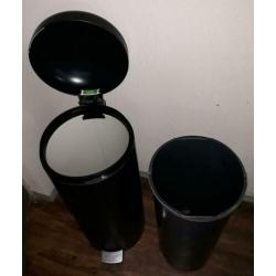 Brabantia Retrobin mat zwart, zware kwaliteit, 30 liter!
