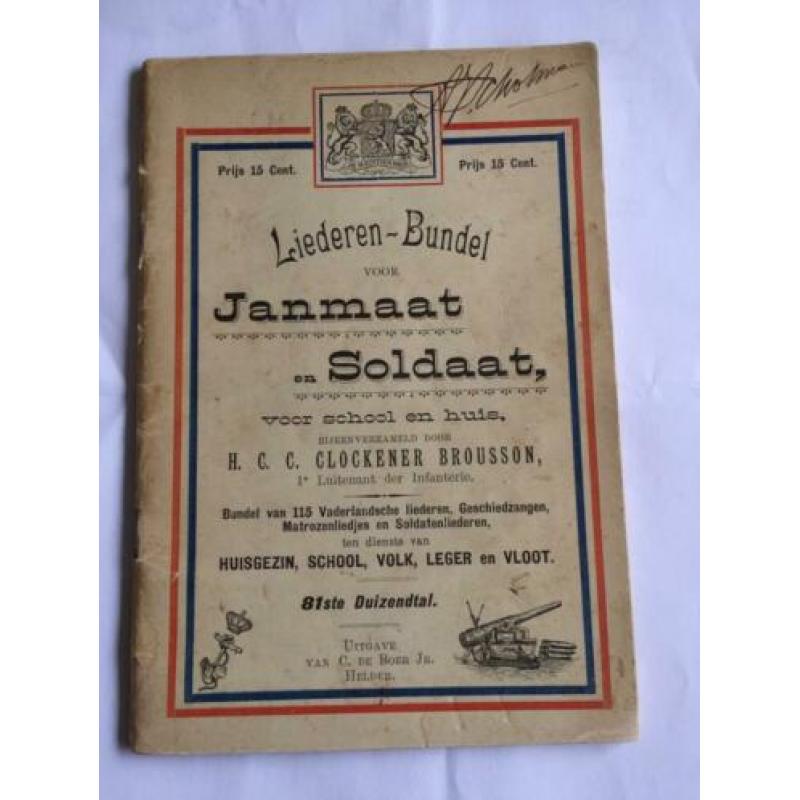 Liederen-Bundel voor Janmaat en Soldaat