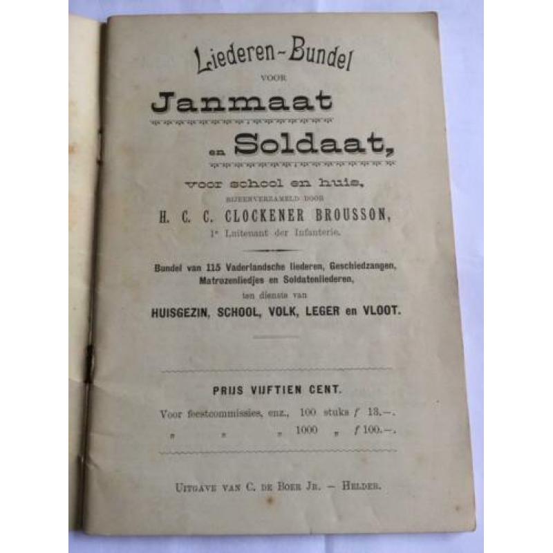 Liederen-Bundel voor Janmaat en Soldaat