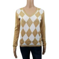 Tommy Hilfiger geruite trui beige wit maat S 36