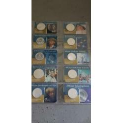 De eerste 10 echt zilveren coincards