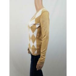 Tommy Hilfiger geruite trui beige wit maat S 36