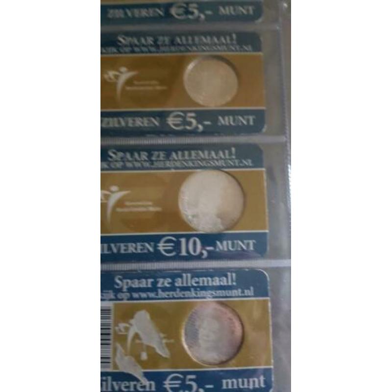 De eerste 10 echt zilveren coincards