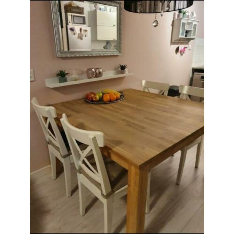 Vierkantje eettafel Woood 130 x 130