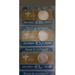 De eerste 10 echt zilveren coincards
