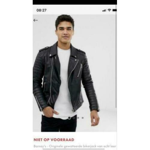 Barnley’s bike jacket leer maat S