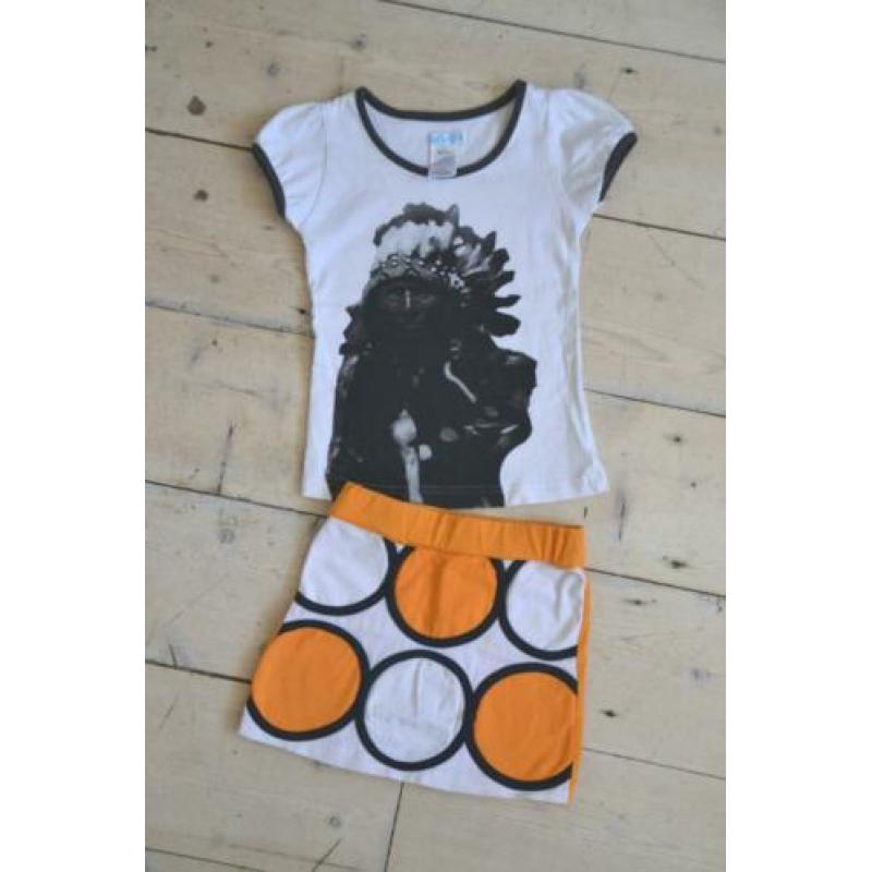 Prachtig shirtje van Lofff met gratis rokje 104