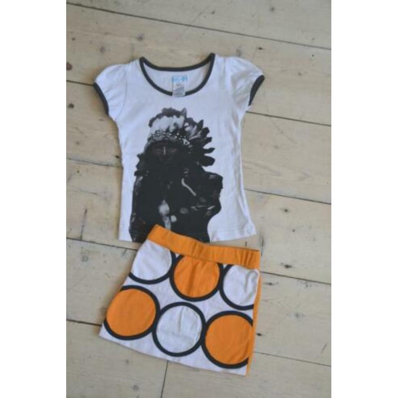 Prachtig shirtje van Lofff met gratis rokje 104