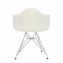 Kuipstoelen wit Eames met stalen onderstel