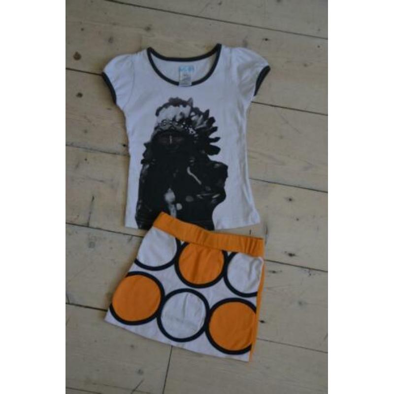 Prachtig shirtje van Lofff met gratis rokje 104