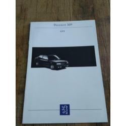Peugeot 309 GTi folder uit 1993