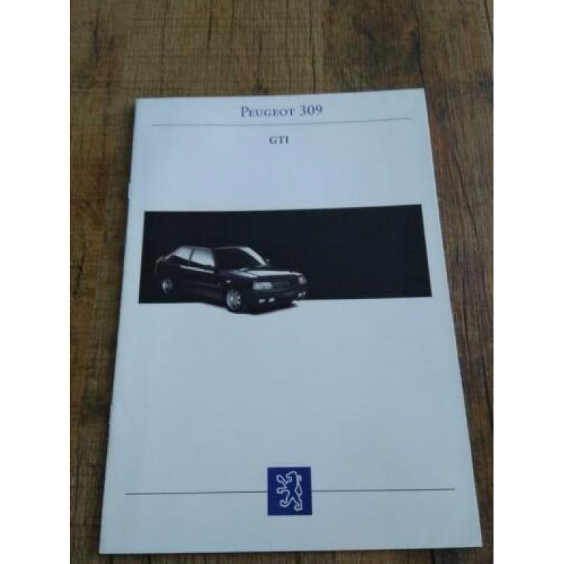 Peugeot 309 GTi folder uit 1993