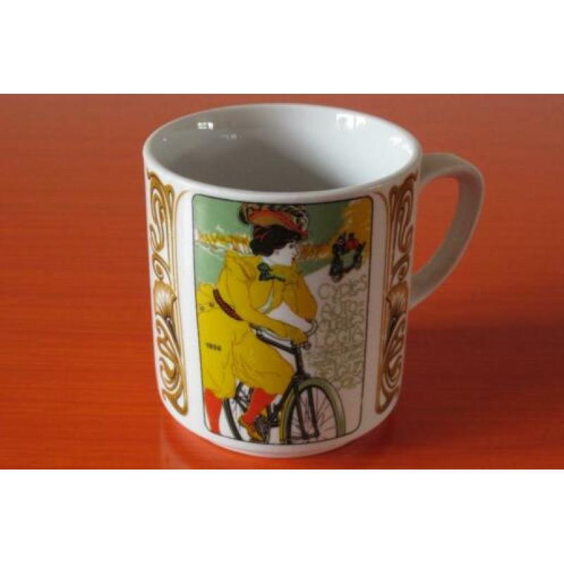 Set van 3 retro vintage porseleinen Monopoli Italy mokken