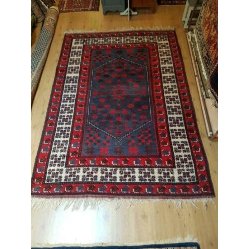 Vintage handgeknoopt Oosters tapijt Turks 303x198