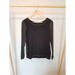 Mooi zwart/grijs Expresso shirt in maat s.