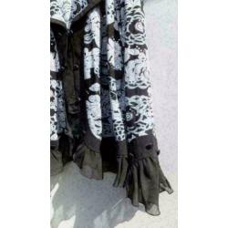 EMOTIONS CREATIV zwart/wit roezel/glimmers vest mt 44