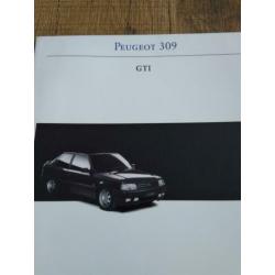 Peugeot 309 GTi folder uit 1993