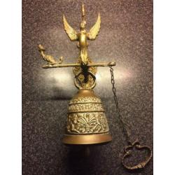 Antiek bronzen deurbel buiten bel