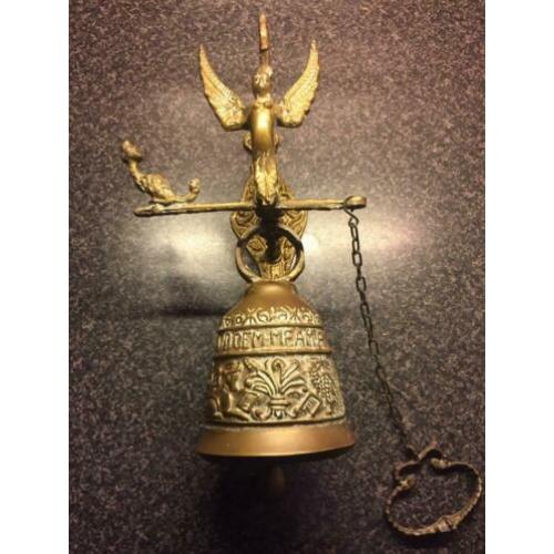 Antiek bronzen deurbel buiten bel