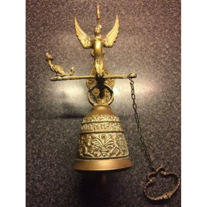 Antiek bronzen deurbel buiten bel