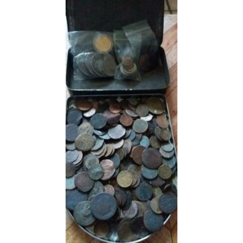 Zelf opgegraven munten,guldens,tien gulden biljet + muntboek