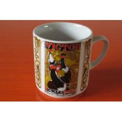 Set van 3 retro vintage porseleinen Monopoli Italy mokken