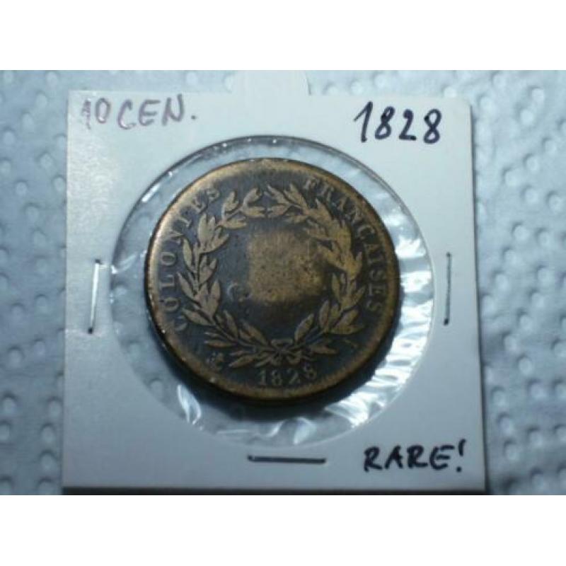 Prachtige grote zeer zeldzaam 10 Centimes 1828, bodemvondst