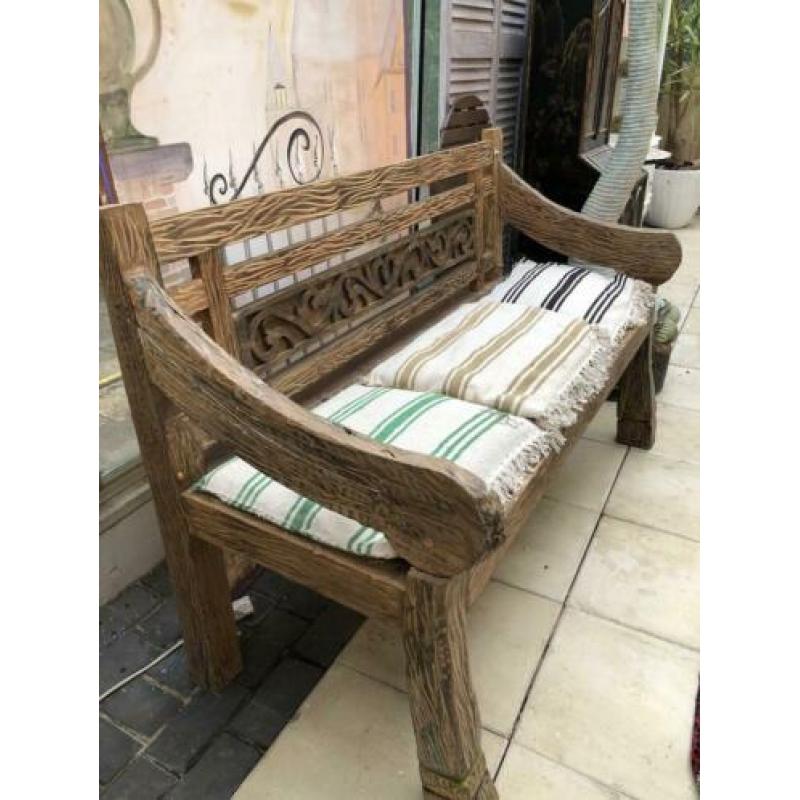 Oude teakhout bank teak India