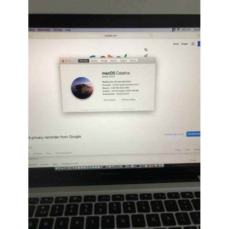 Macbook Pro Mid 2012 model i7