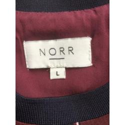 Jurk L bordeaux/donkerblauw