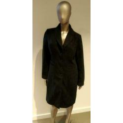 Zwarte dames mantel / jas - maat 42