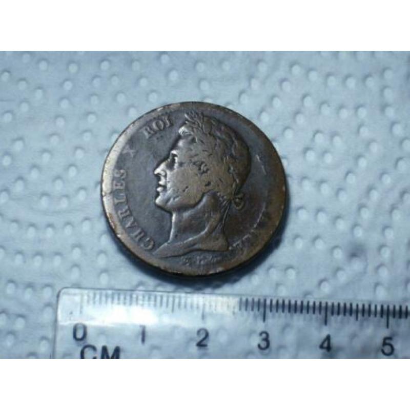 Prachtige grote zeer zeldzaam 10 Centimes 1828, bodemvondst