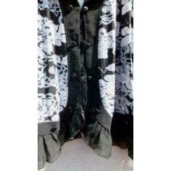 EMOTIONS CREATIV zwart/wit roezel/glimmers vest mt 44