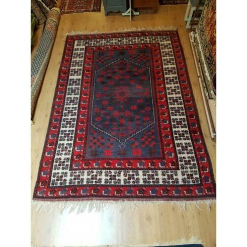 Vintage handgeknoopt Oosters tapijt Turks 303x198