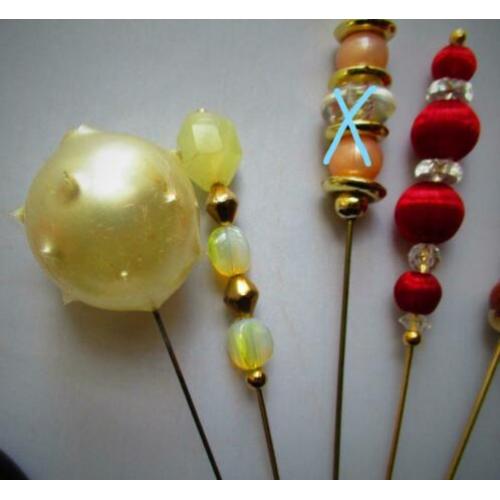 Hoedenspeld Glas~Glazen Hoedenpin~Hoedenspelden~Hoedepinnen