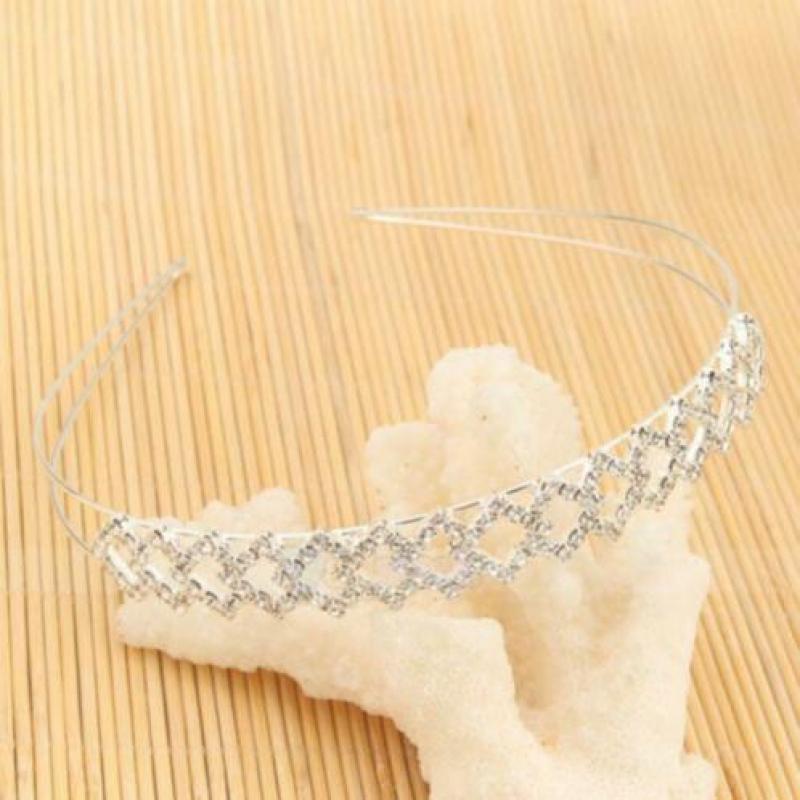 Nieuw! Prachtige kristal Diadeem Kroon Zilver *glinstert! 4