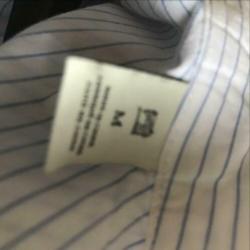 MAISON SCOTCH BLOUSE blauw/wit streepje maat M