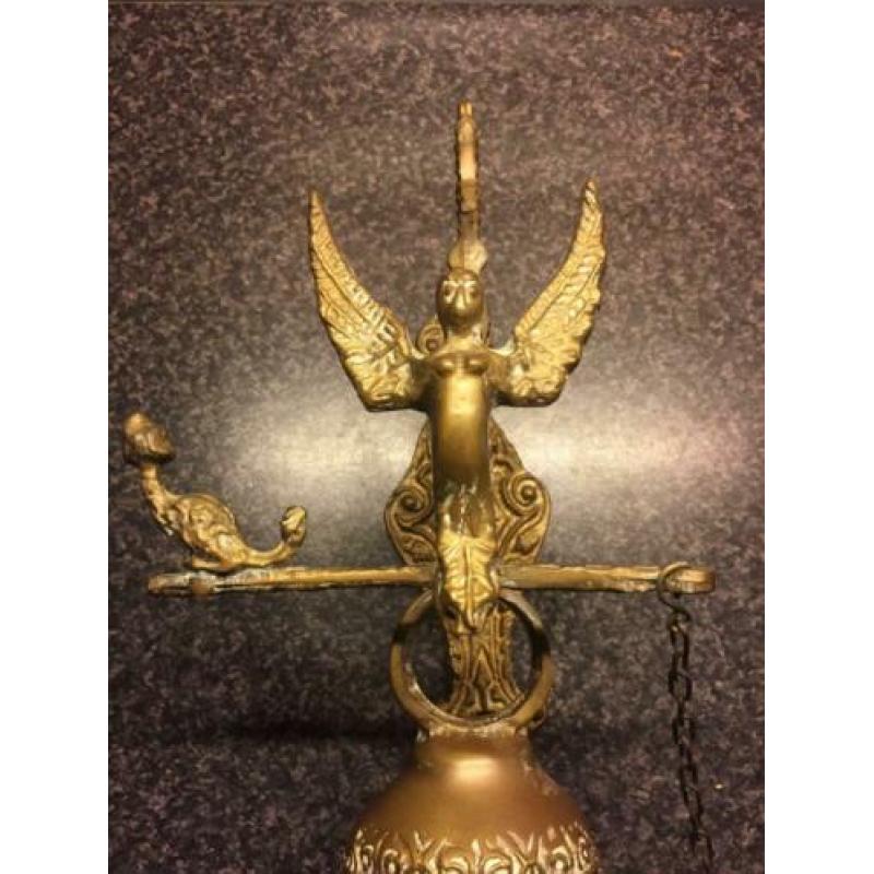 Antiek bronzen deurbel buiten bel
