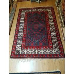 Vintage handgeknoopt Oosters tapijt Turks 303x198