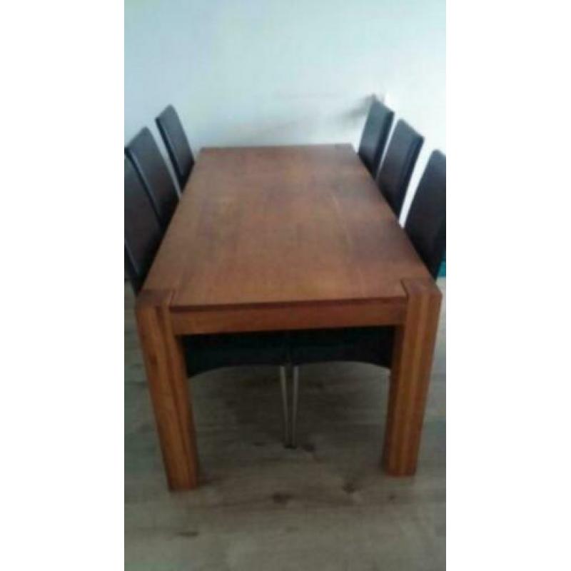 Eethoek met 6 stoelen