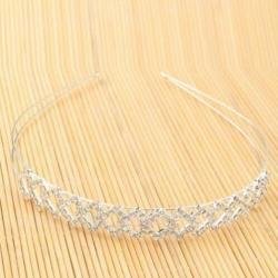 Nieuw! Prachtige kristal Diadeem Kroon Zilver *glinstert! 4