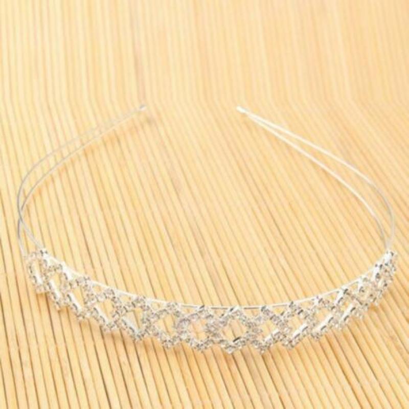 Nieuw! Prachtige kristal Diadeem Kroon Zilver *glinstert! 4