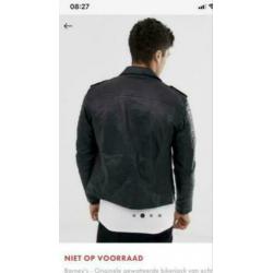 Barnley’s bike jacket leer maat S