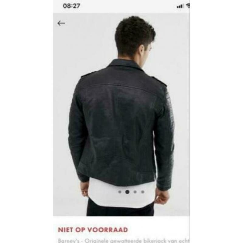 Barnley’s bike jacket leer maat S