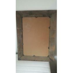 Houten spiegel 60x80cm landelijk sloophout look