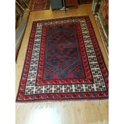Vintage handgeknoopt Oosters tapijt Turks 303x198