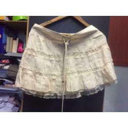 Nieuw beige rok, maat: M
