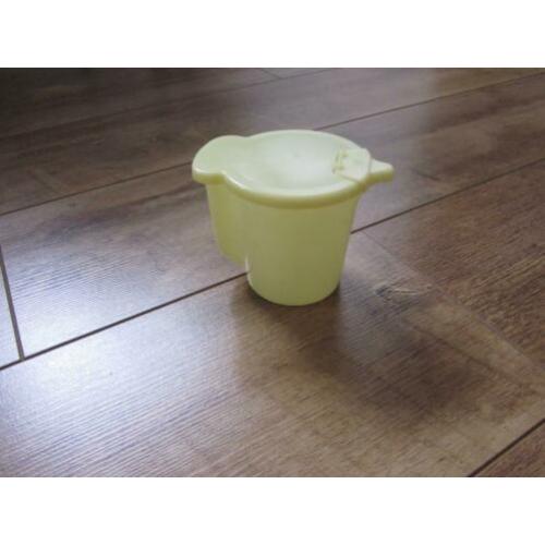 TUPPERWARE melkkannetje - suikerpotje - geel