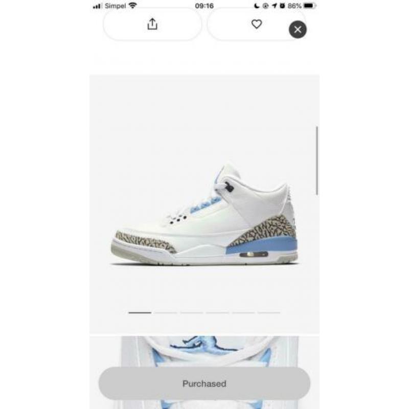 Air Jordan 3 UNC US10 EU44